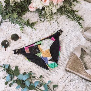 Pilyq Braided Geometric Bikini Bottoms Small NWT